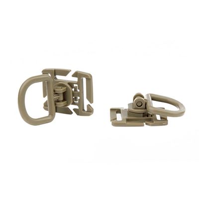 Adapter MOLLE D-ring obrotowy 2 sztuki COYOTE
