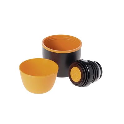 Termos ze stali nierdzewnej z dwoma zakrętkami 500ml CZARNY