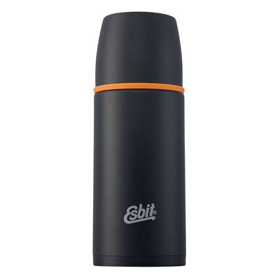 Termos ze stali nierdzewnej z dwoma zakrętkami 500ml CZARNY