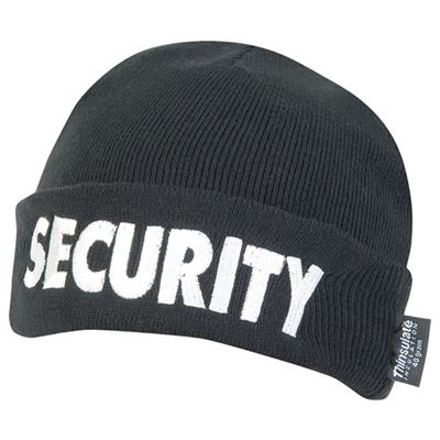 Czapka dzianinowa SECURITY ZIMNIA CZARNA