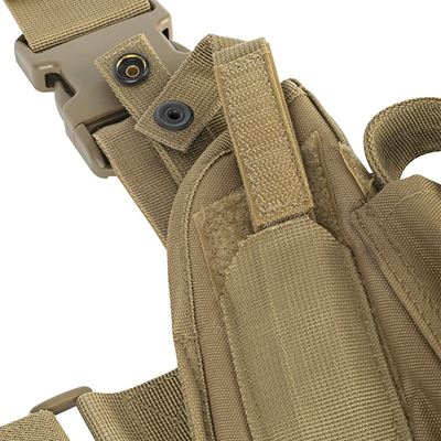 Kabura pistoletowa TACTICAL na udzie COYOTE