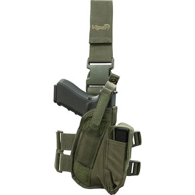 Kabura pistoletowa TACTICAL na udzie ZIELONA