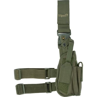 Kabura pistoletowa TACTICAL na udo ZIELONA