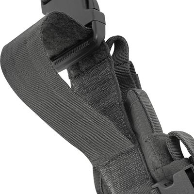 Kabura pistoletowa TACTICAL na udo TITANIUM GREY