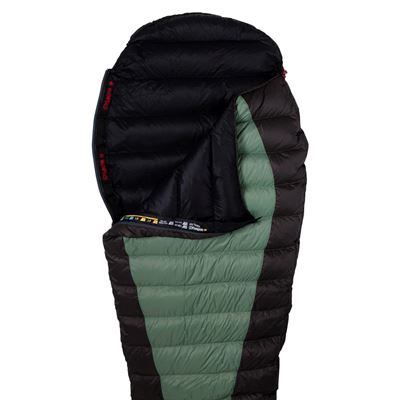 Śpiwór puchowy VIKING 300 GREEN-BLACK rozmiar 180cm RIGHT
