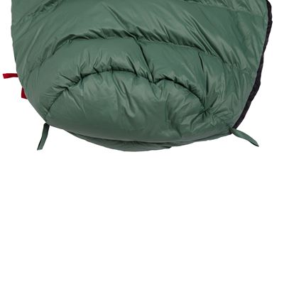 Śpiwór puchowy VIKING 300 GREEN-BLACK rozmiar 180cm RIGHT