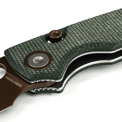 Nóż składany PORCUPINE z gładkim ostrzem, ZIELONY