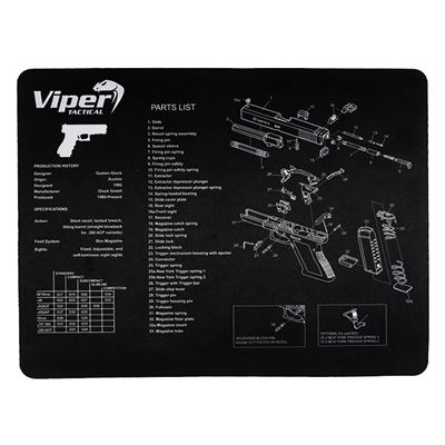 Mata robocza GLOCK gumowa BLACK