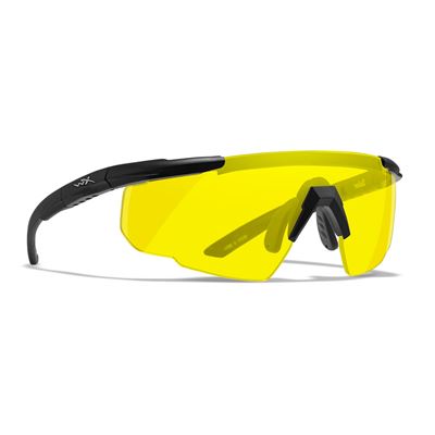 Okulary strzeleckie SABER ADVANCED BLACK z ramką YELLOW