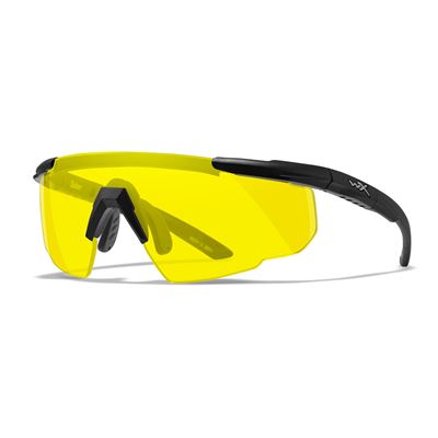 Okulary strzeleckie SABER ADVANCED BLACK z ramką YELLOW