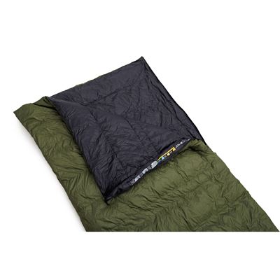Śpiwór puchowy QUILT 300 calla GREEN-BLACK