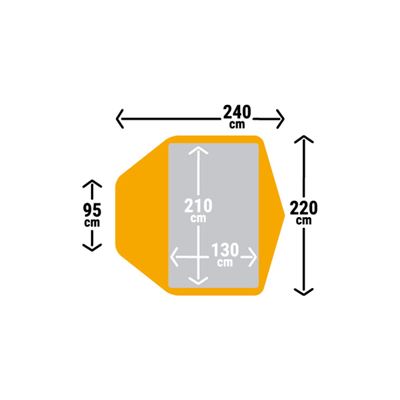 Namiot SHARK ŻÓŁTY WARMPEACE W-4535 12
