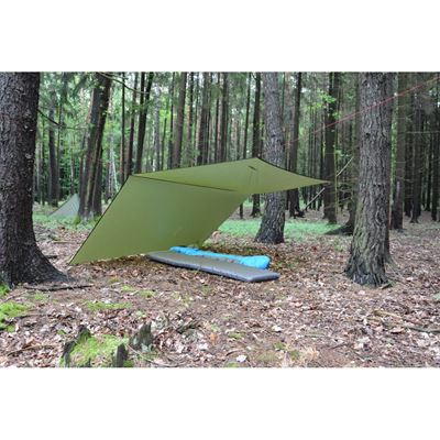 Lekka płachta nylonowa 3x3m SHELTER GREEN