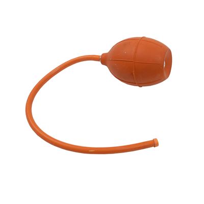Dmuchany balon z gumowym wężem w kolorze pomarańczowym